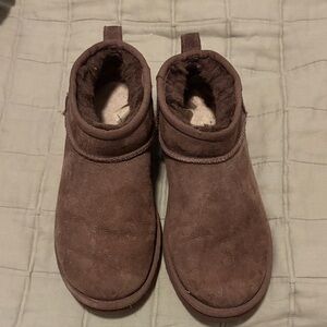 UGG Chocolate Suede Ankle Boots